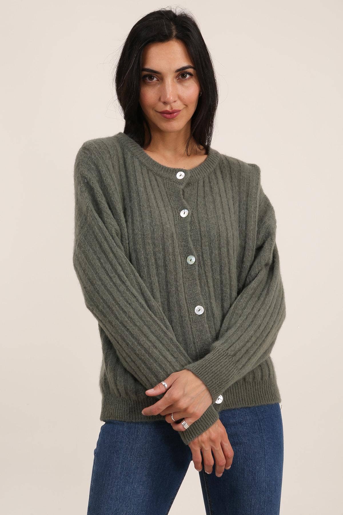 Baby Alpaca Cardigan | Ecru