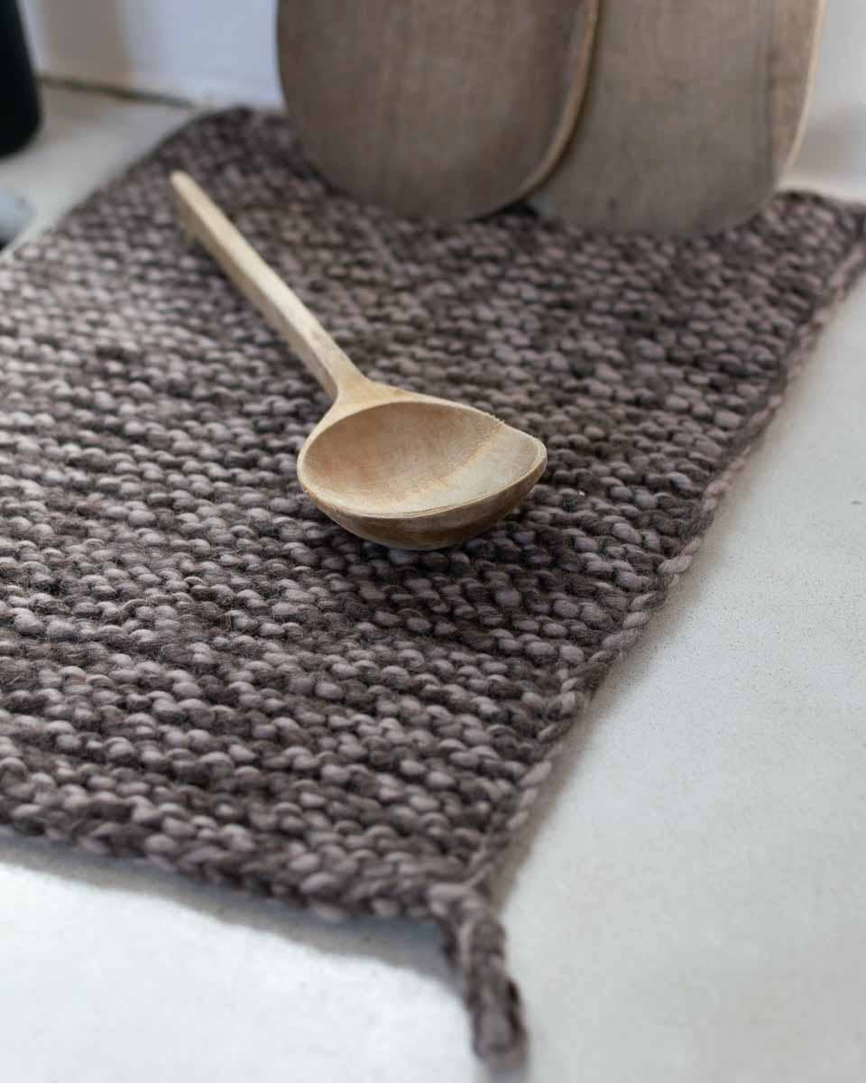 Knitted Wool Dish Mats: Marbled