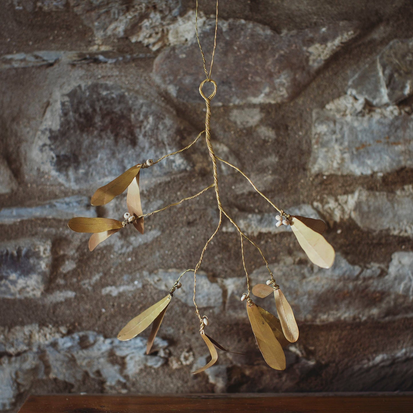 Brass Hanging Mistletoe Decoration
