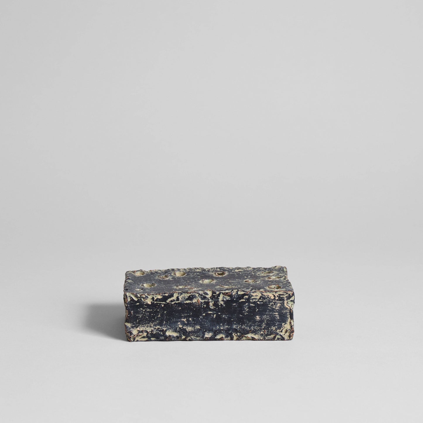 Ceramic Frogs Block: Grey Patina / Rectangle
