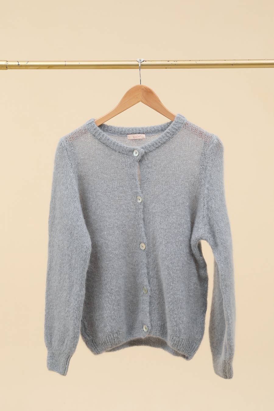 Mohair Cardigan | Periwinkle Grey