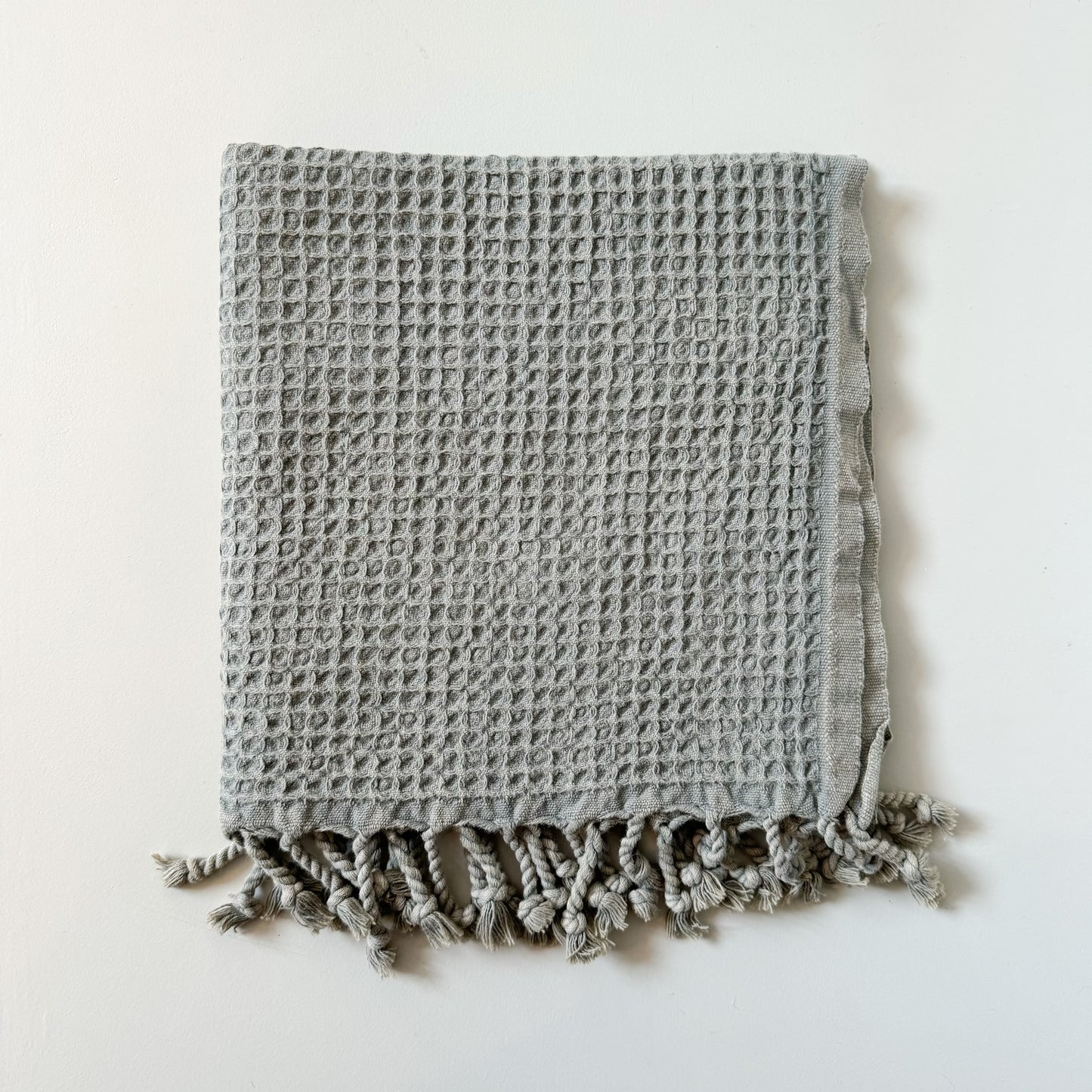Sage Waffle Weave Tea Towel