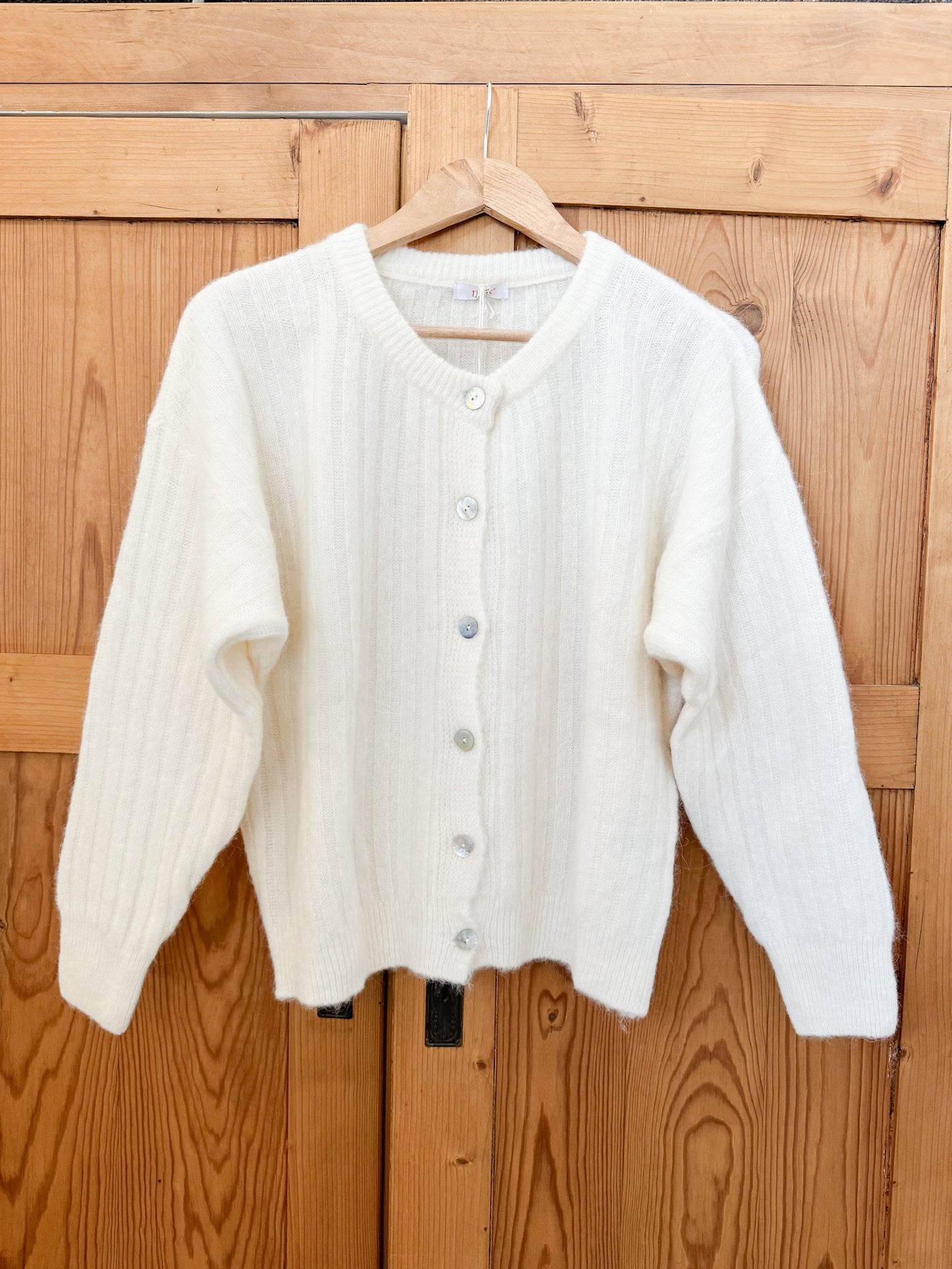 Baby Alpaca Cardigan | Ecru