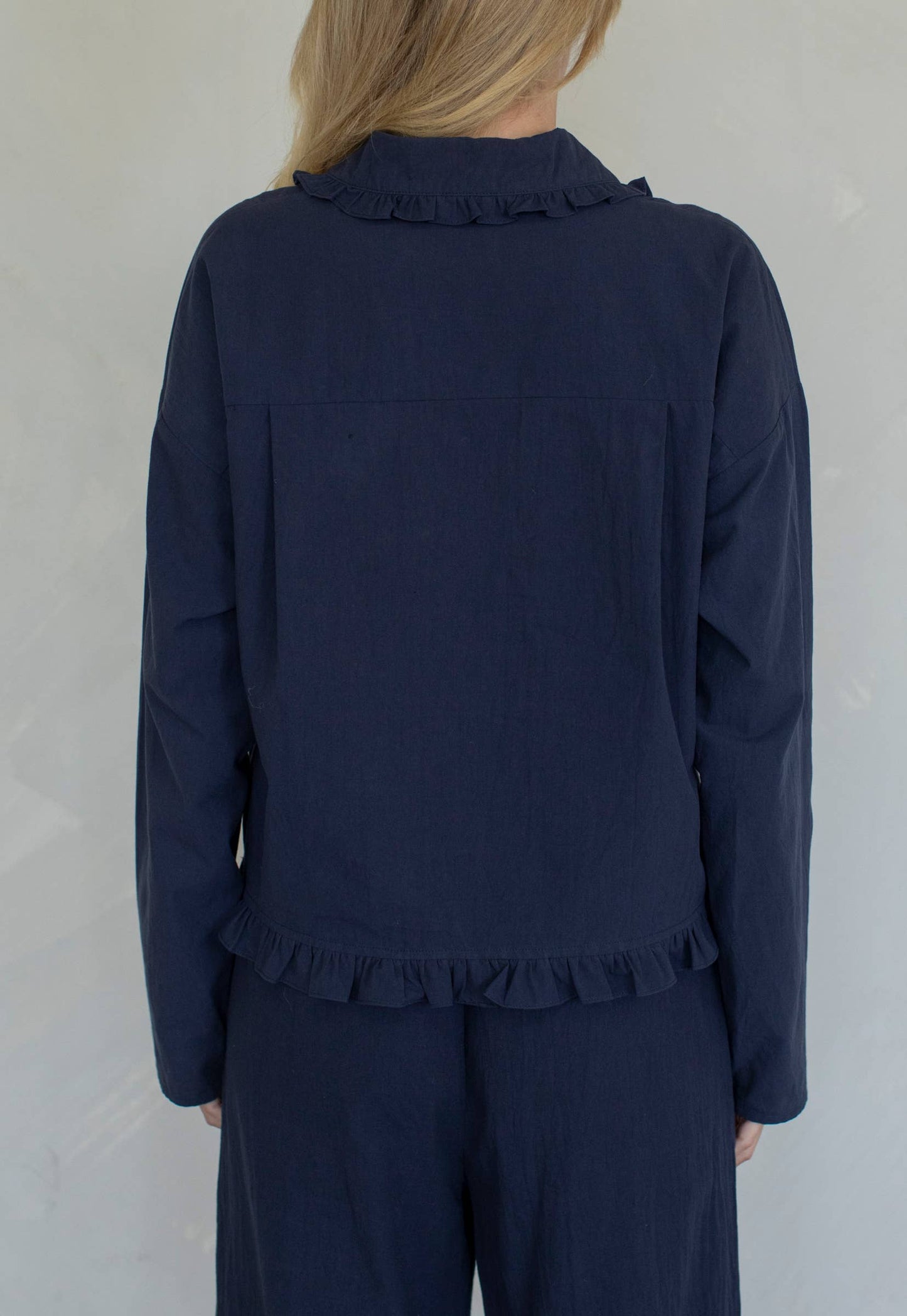 Talia Blouse: Midnight / S