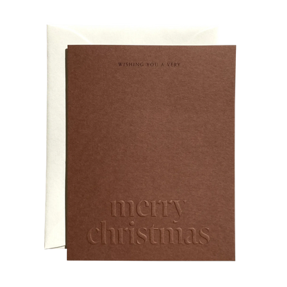 Merry Christmas Note Card | Chestnut