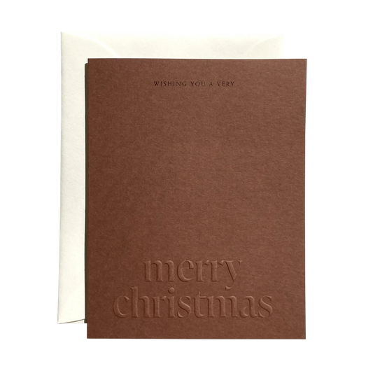 Merry Christmas Note Card | Chestnut
