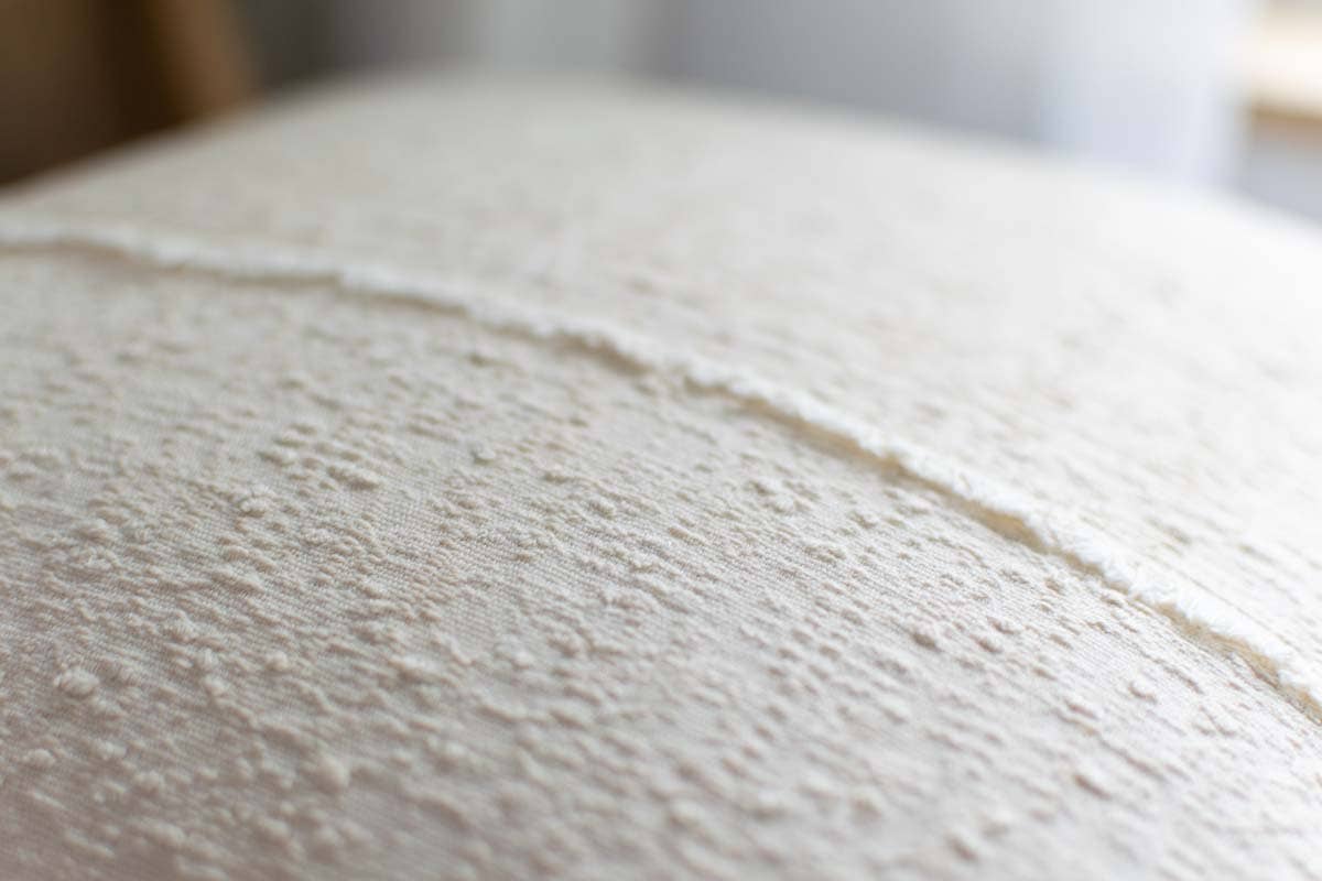 Woven Pillow in Textured Beige - OOAK