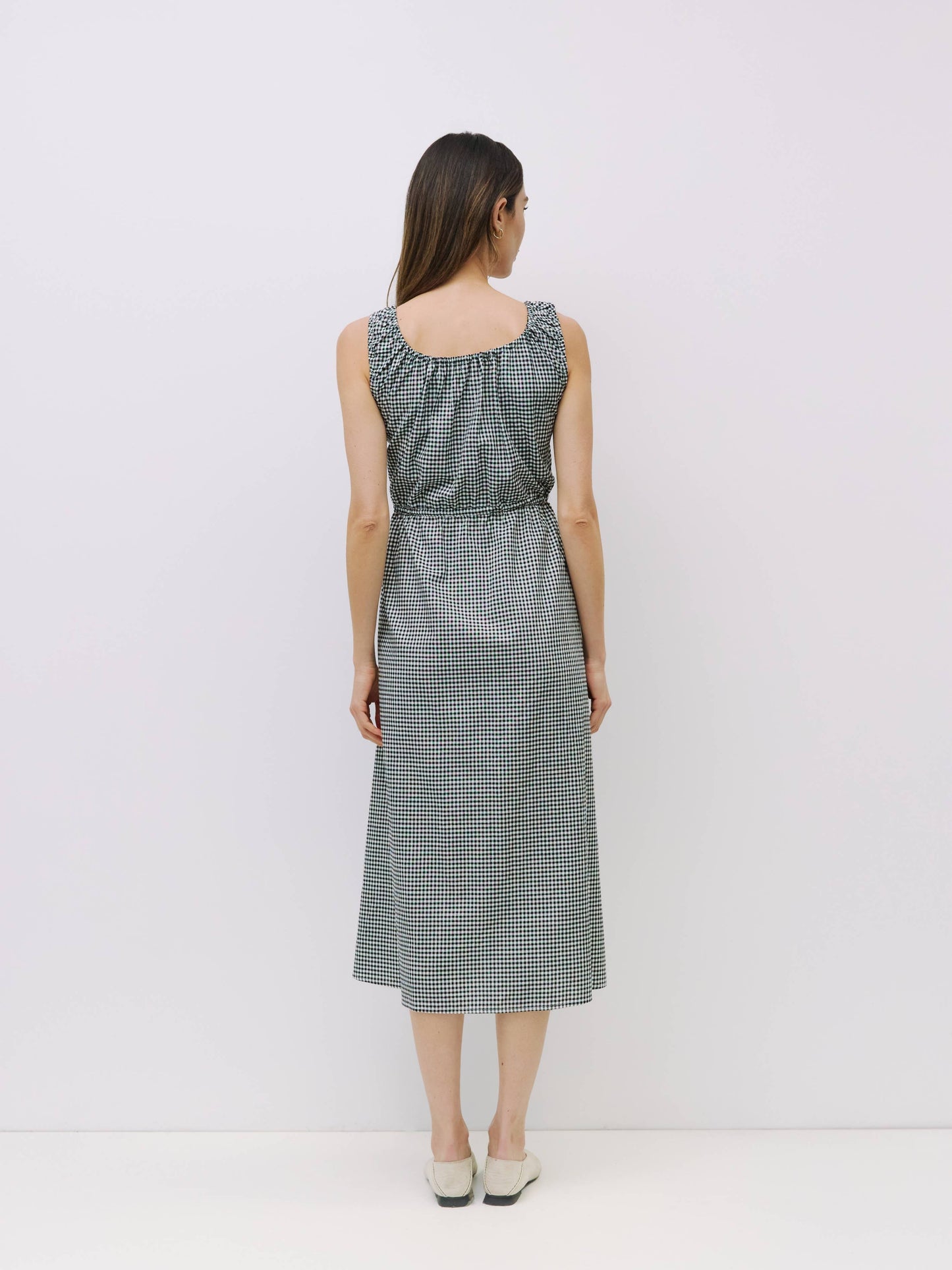 Gingham Midi Dress