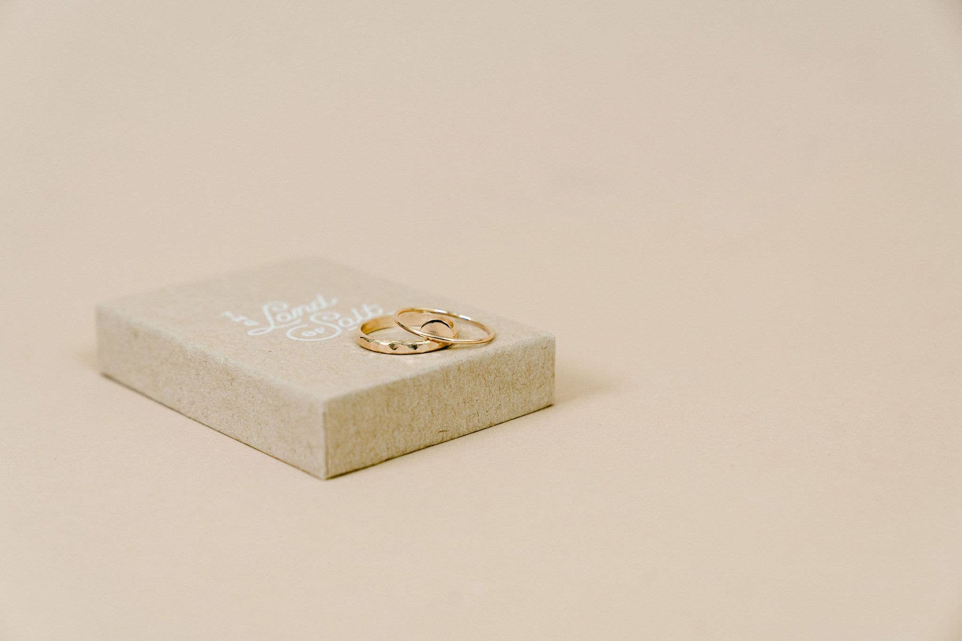 Thick Hammered Stacking Ring in Gold Filled: 6