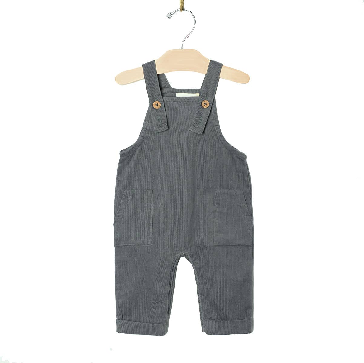 Baby Cord Overall- Fall Granite: 12-18M