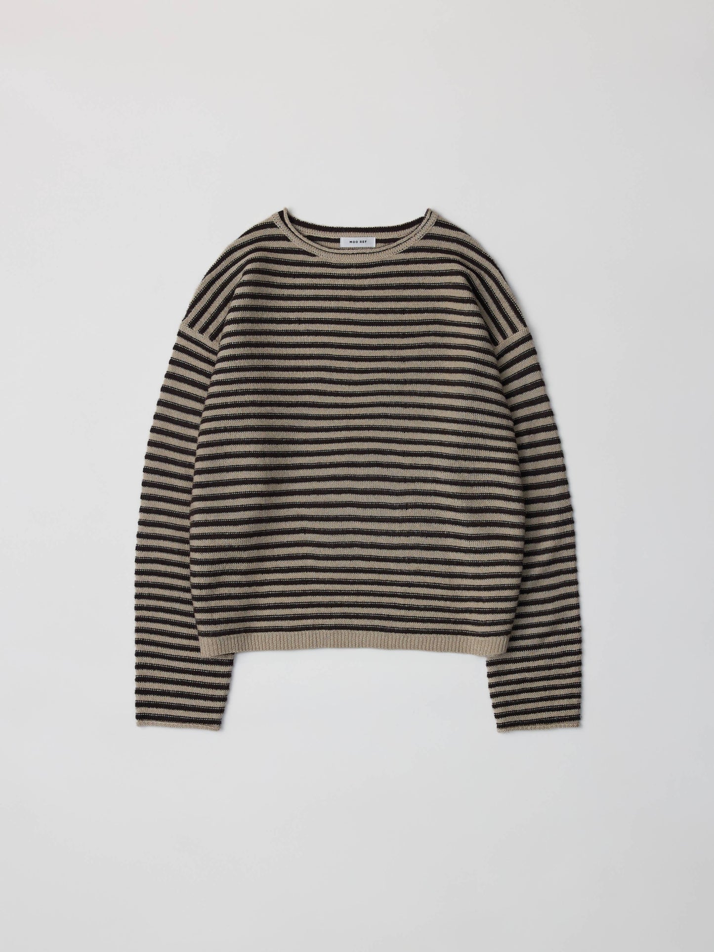 The Auden Sweater | Brown Beige Stripe