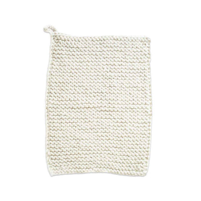 Knitted Wool Dish Mat | Natural