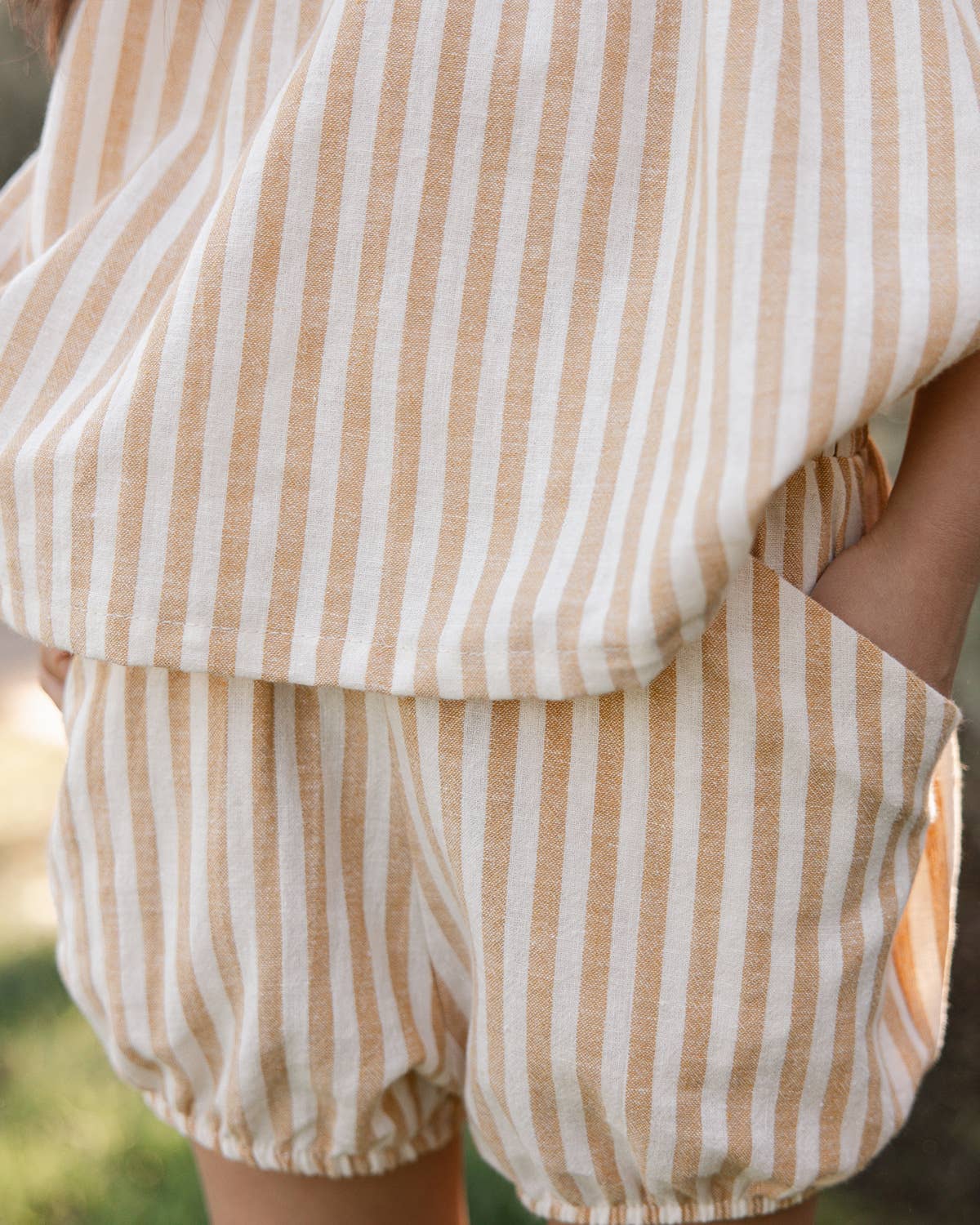 Woven Short | Mustard stripe