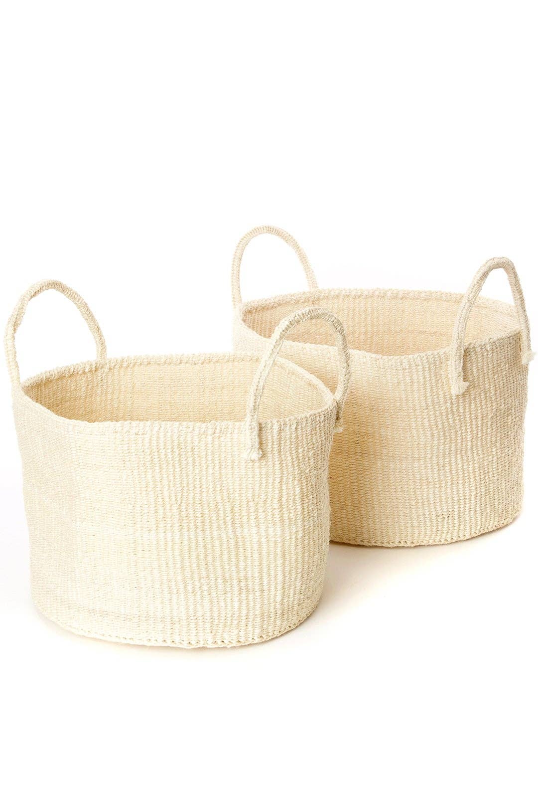 Natural Sisal Kamba Floor Basket Large