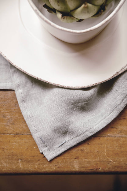 Keepsake Linen Dinner Napkin Set | Light Blue | Set of Four