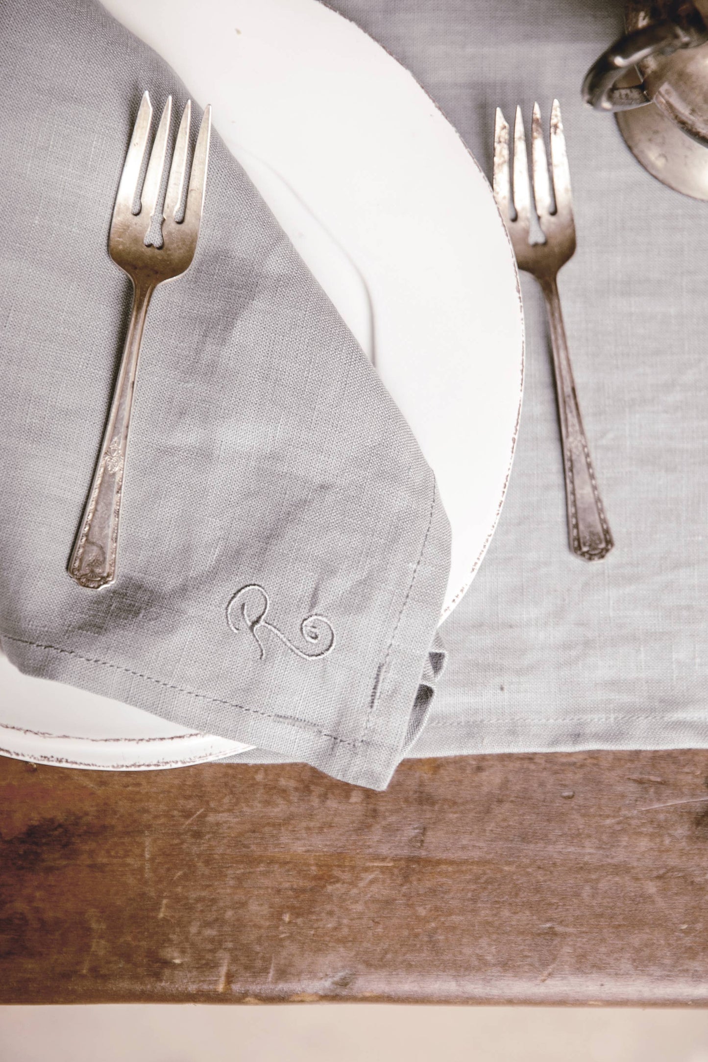 Keepsake Linen Dinner Napkin Set | Light Blue | Set of Four