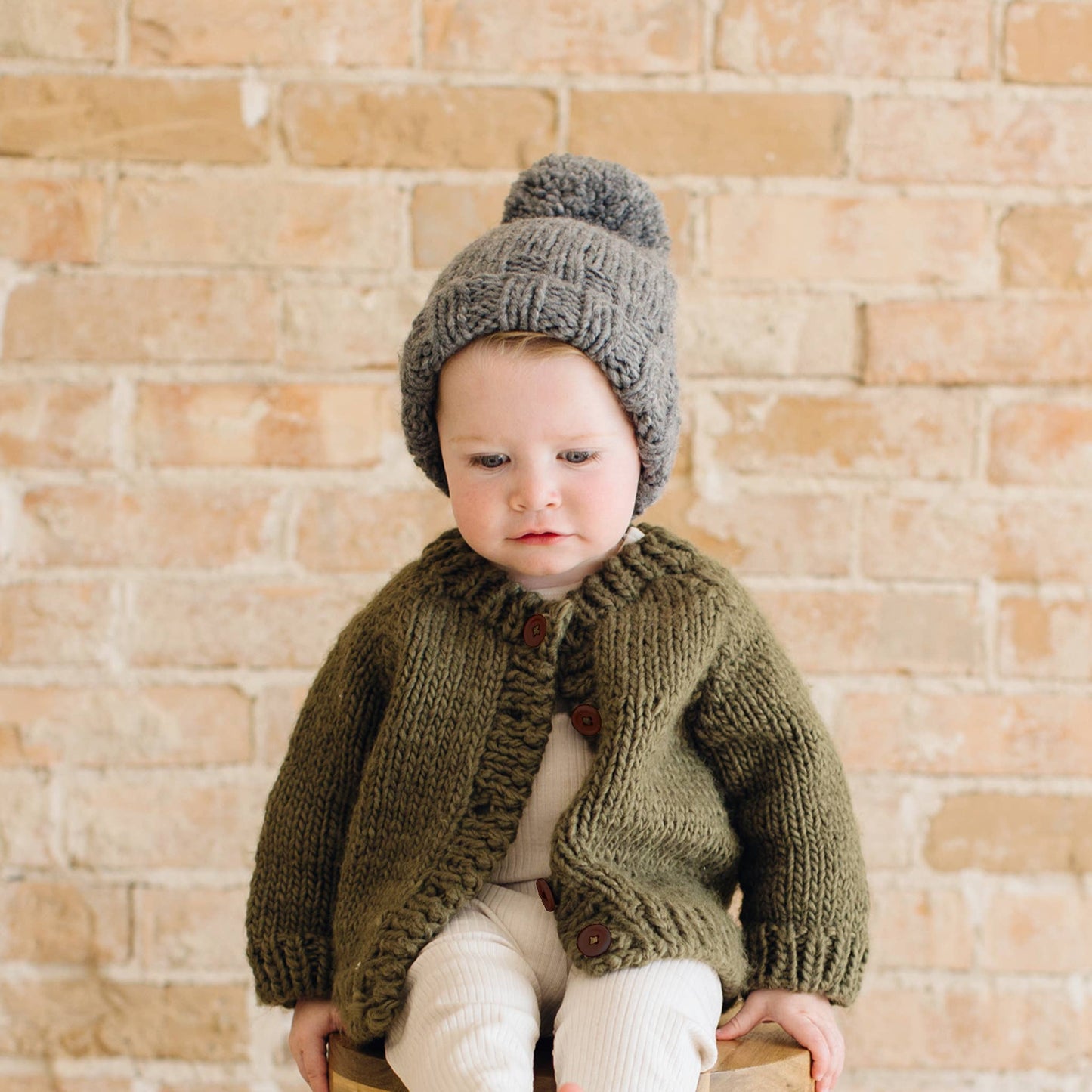 Classic Cardigan, Olive | Kids Fall Back to School Clothing: XS; 6-12M