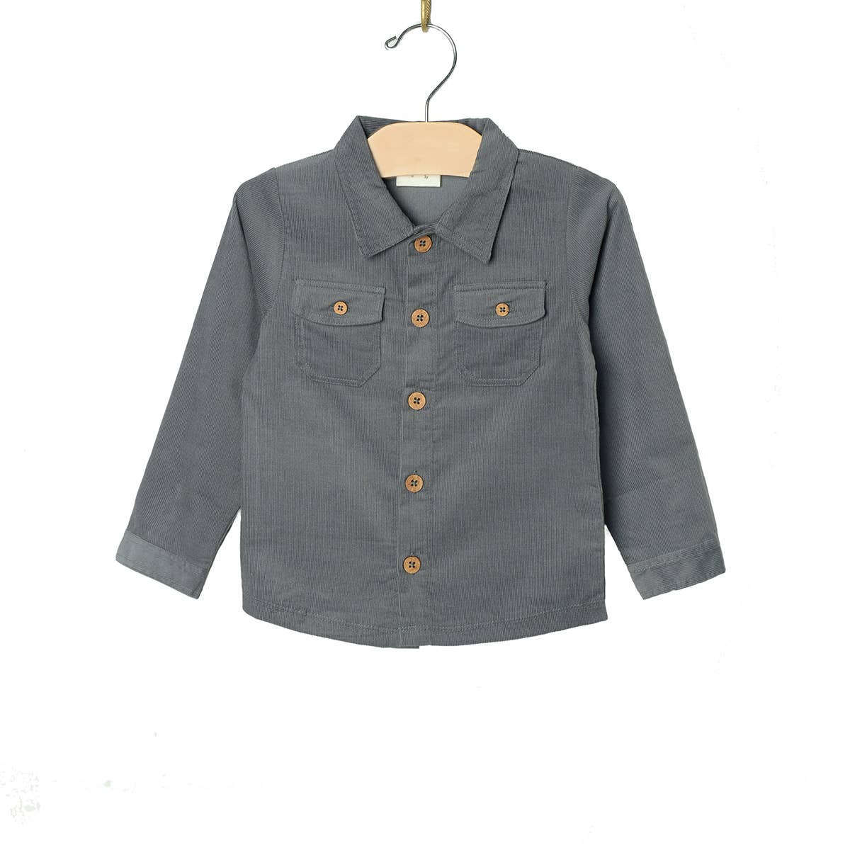 Button Up Shirt- Fall Granite: 4Y