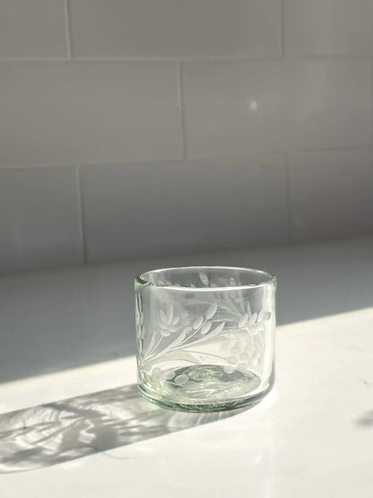 Hand-etched Tumbler Glass