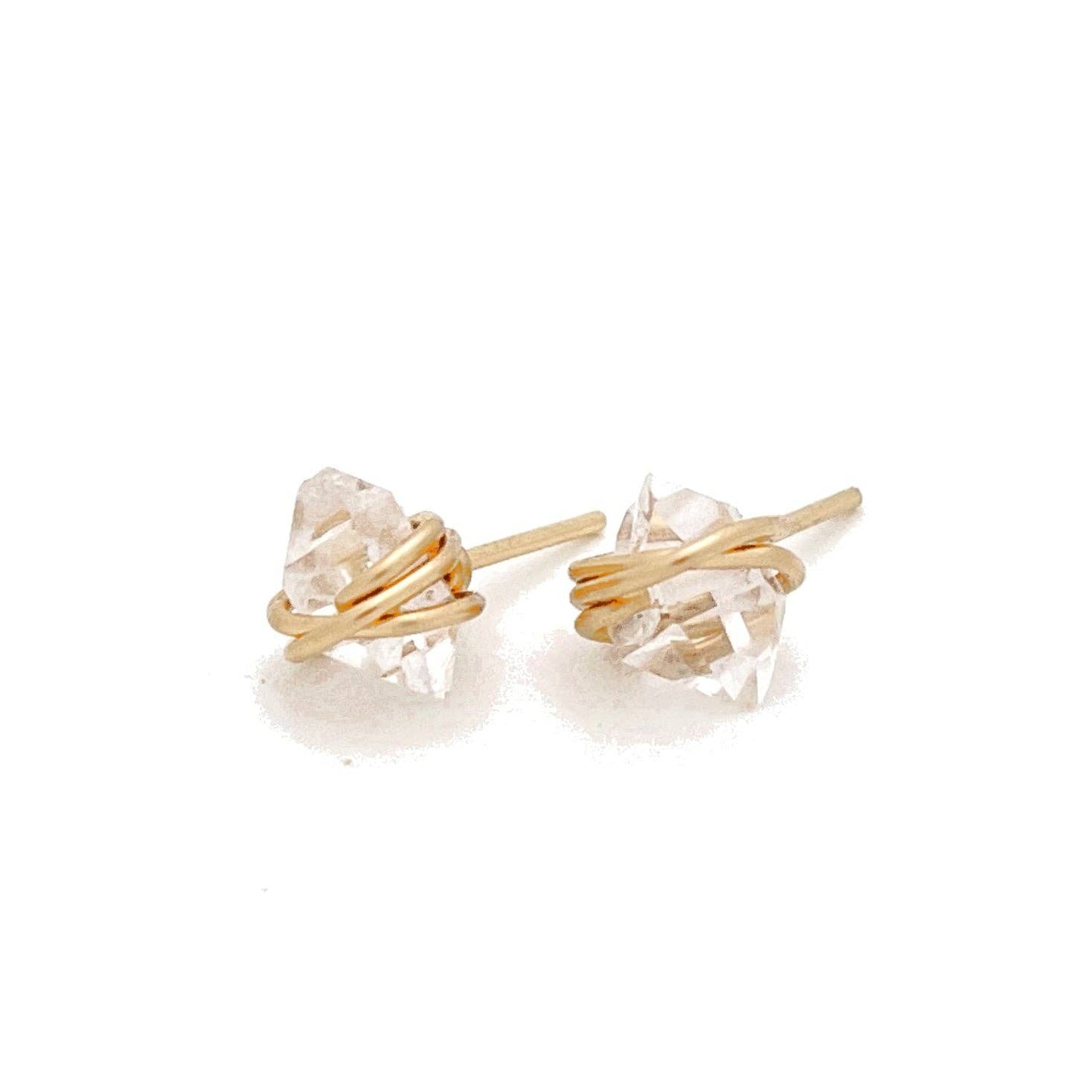 Herkimer Diamond Earrings | 14k Gold Fill & Sterling Silver: Silver