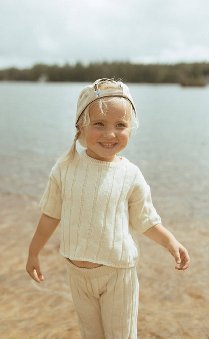 Printed Five-panel cap in Poppy: Infant
