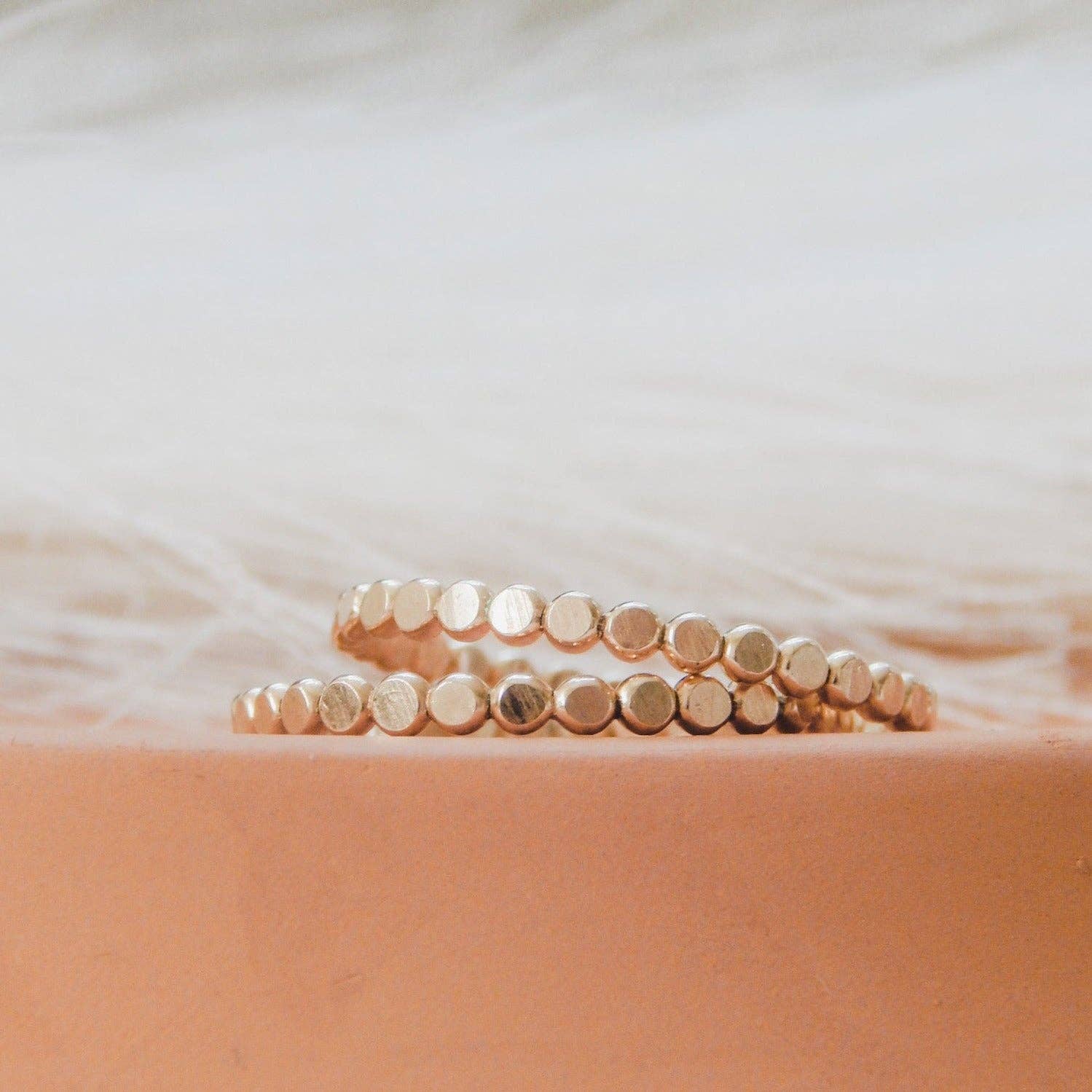 Pebble Stacking Ring - Waterproof, Hypoallergenic, Dainty: Gold / 5