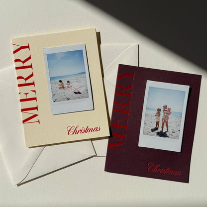 Merry Christmas Note Card | Creme