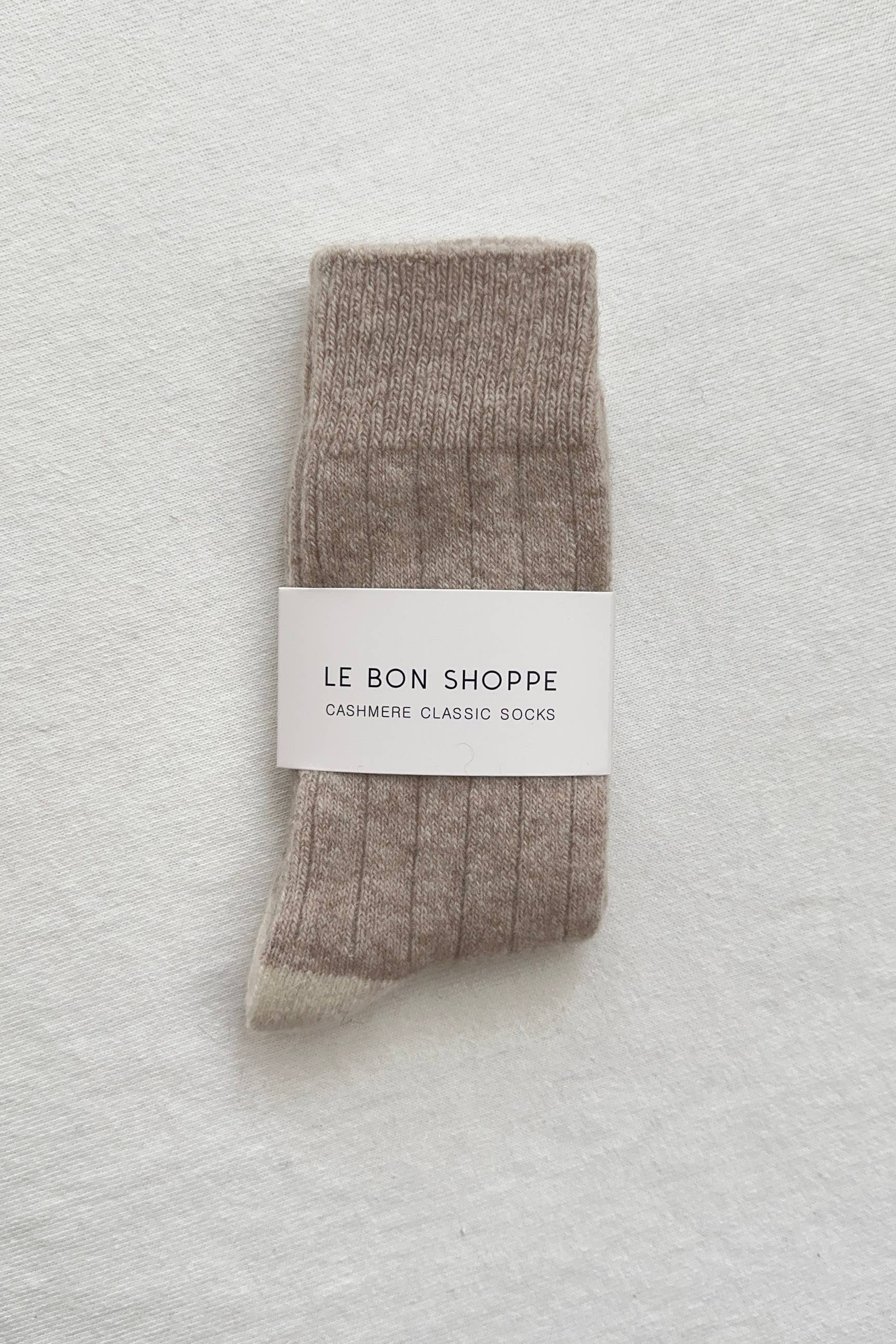 Classic Cashmere Socks: Fawn