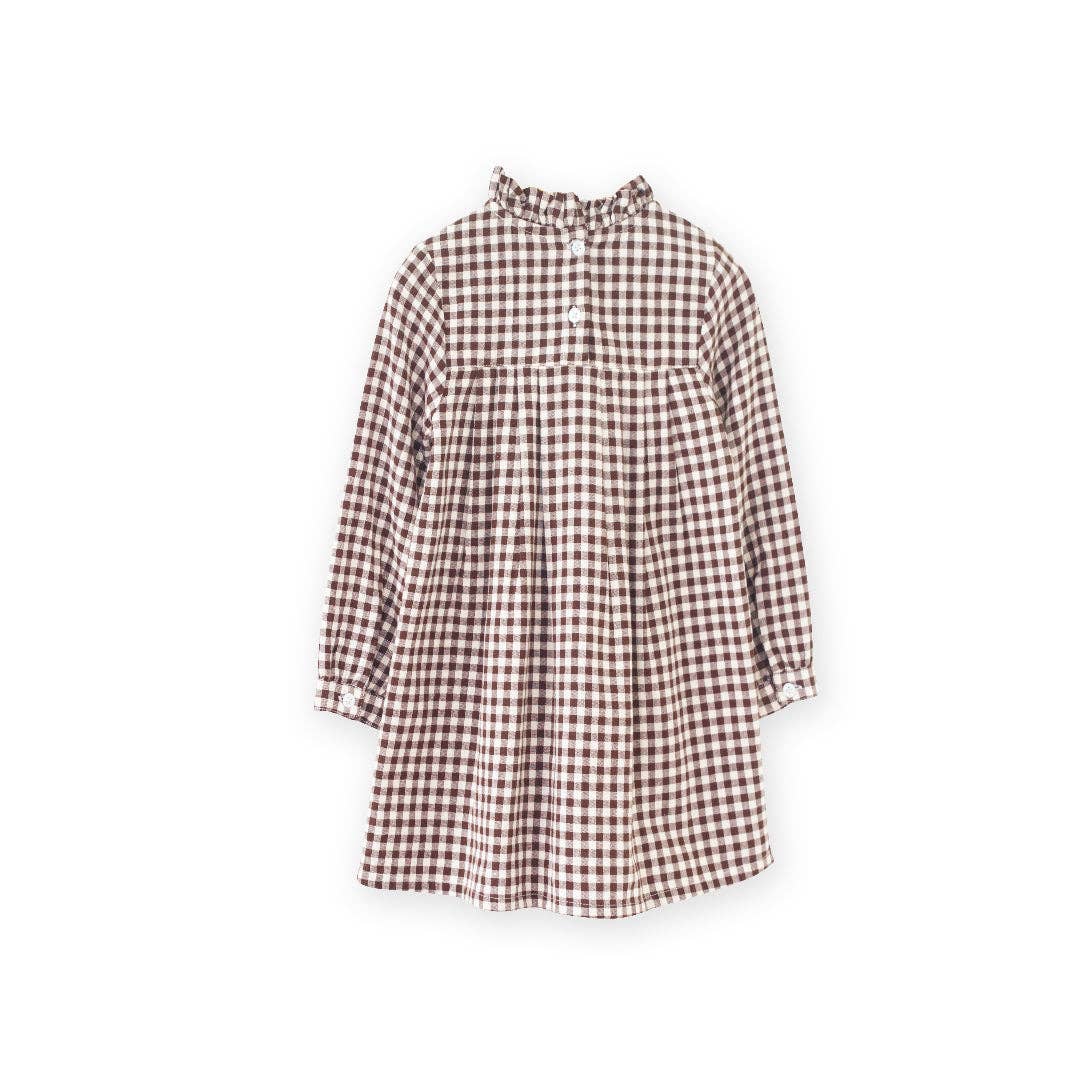 Myrtle Dress | Walnut Check: 7-8 Y