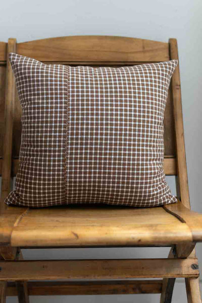 Woven Pillow in Checkers