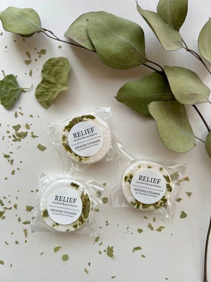 Relief - Menthol & Eucalyptus Shower Steamers | Aromatherapy