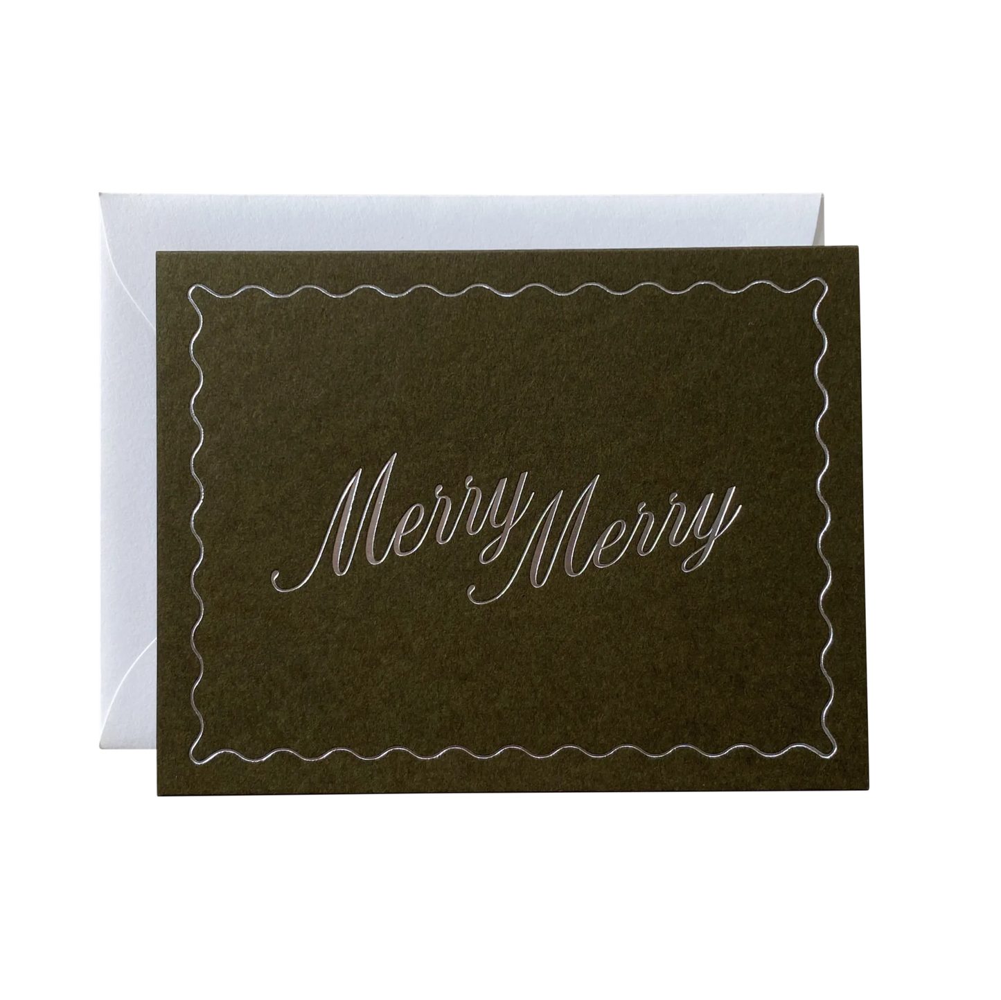 Merry Merry Note Card | Moss