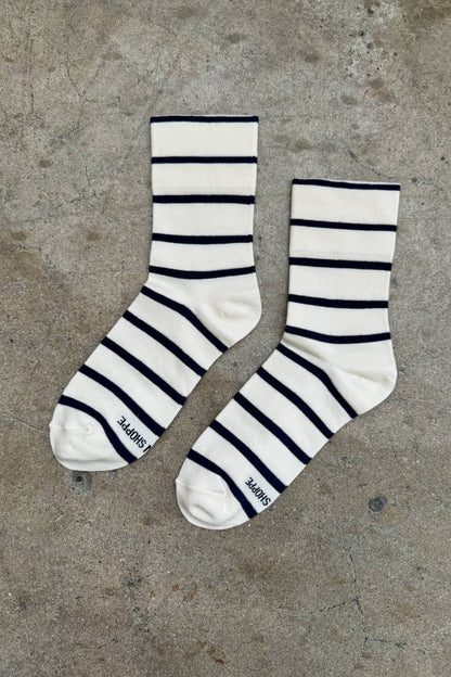 Wally Socks | Breton Stripe