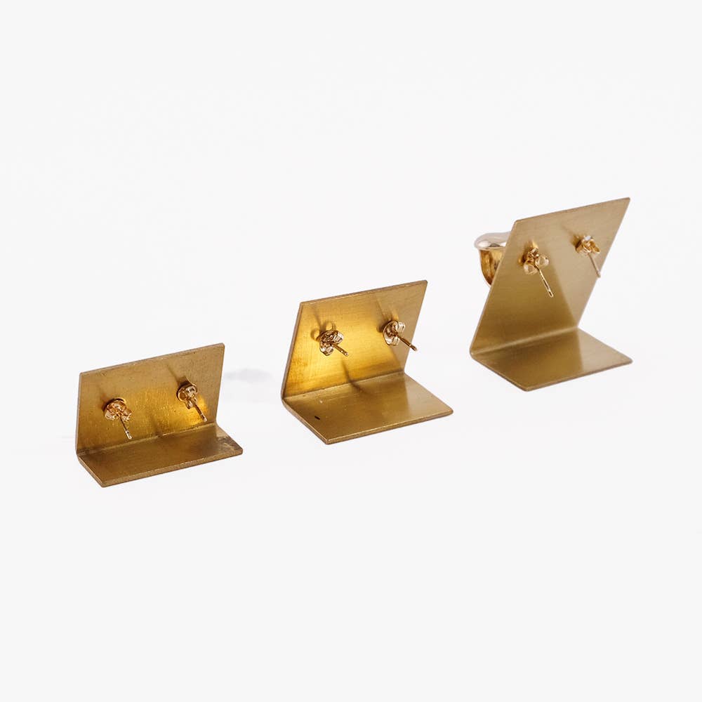 Brass Earring Holder Plate – Minimal Jewelry Display: Small