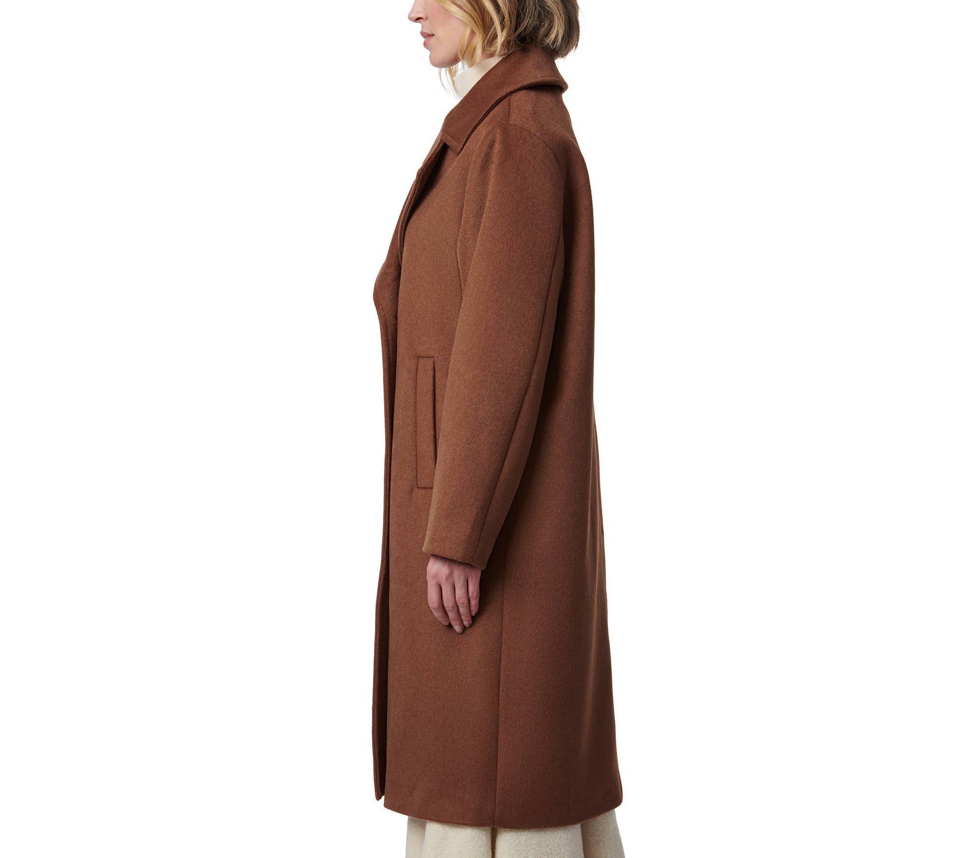 Wool Trench Coat: Cigar / Medium