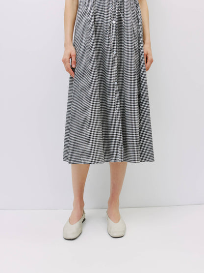 Gingham Midi Dress