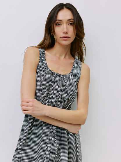 Gingham Midi Dress