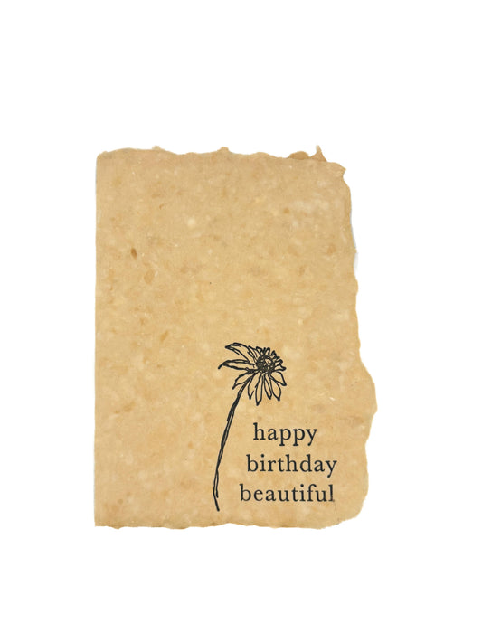 Happy birthday beautiful flower card
