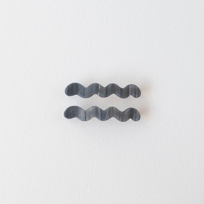 Eco Cloud Wave Slide Hair Pin Set: Ash Grey