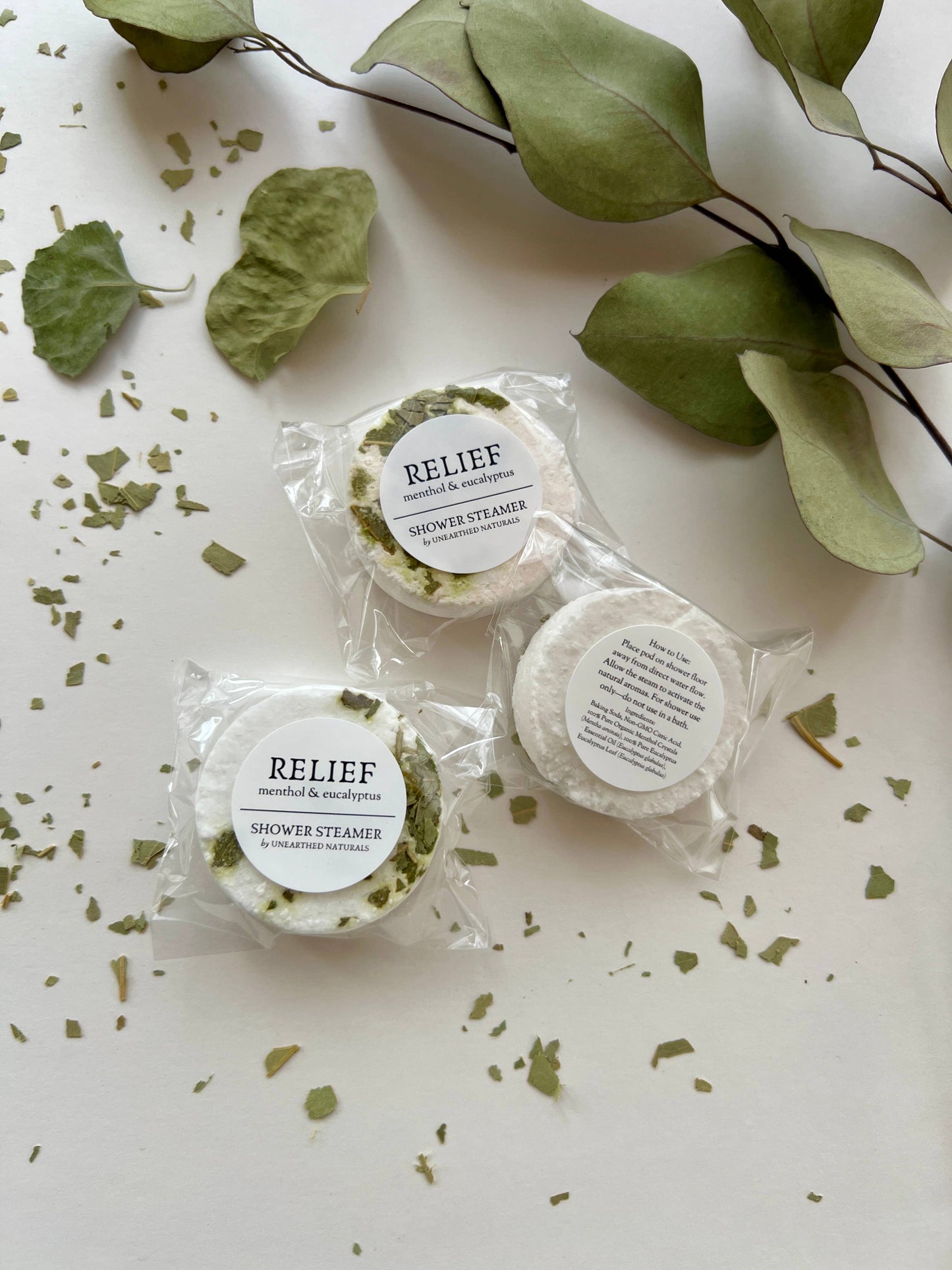 Relief - Menthol & Eucalyptus Shower Steamers | Aromatherapy