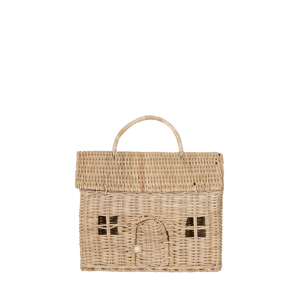 Rattan Casa Clutch | Straw