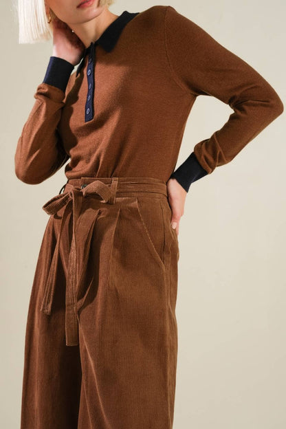 A solid woven pant - FP1296: Beige / Contemporary / M