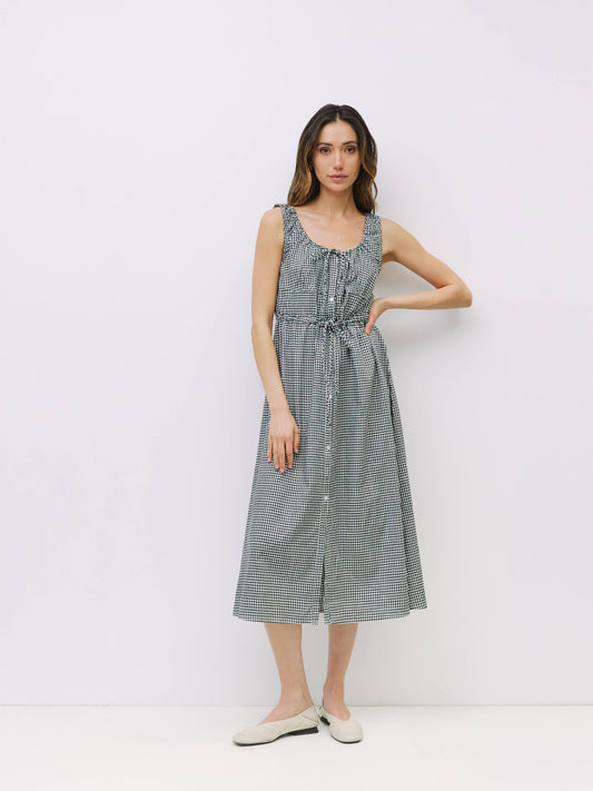 Gingham Midi Dress