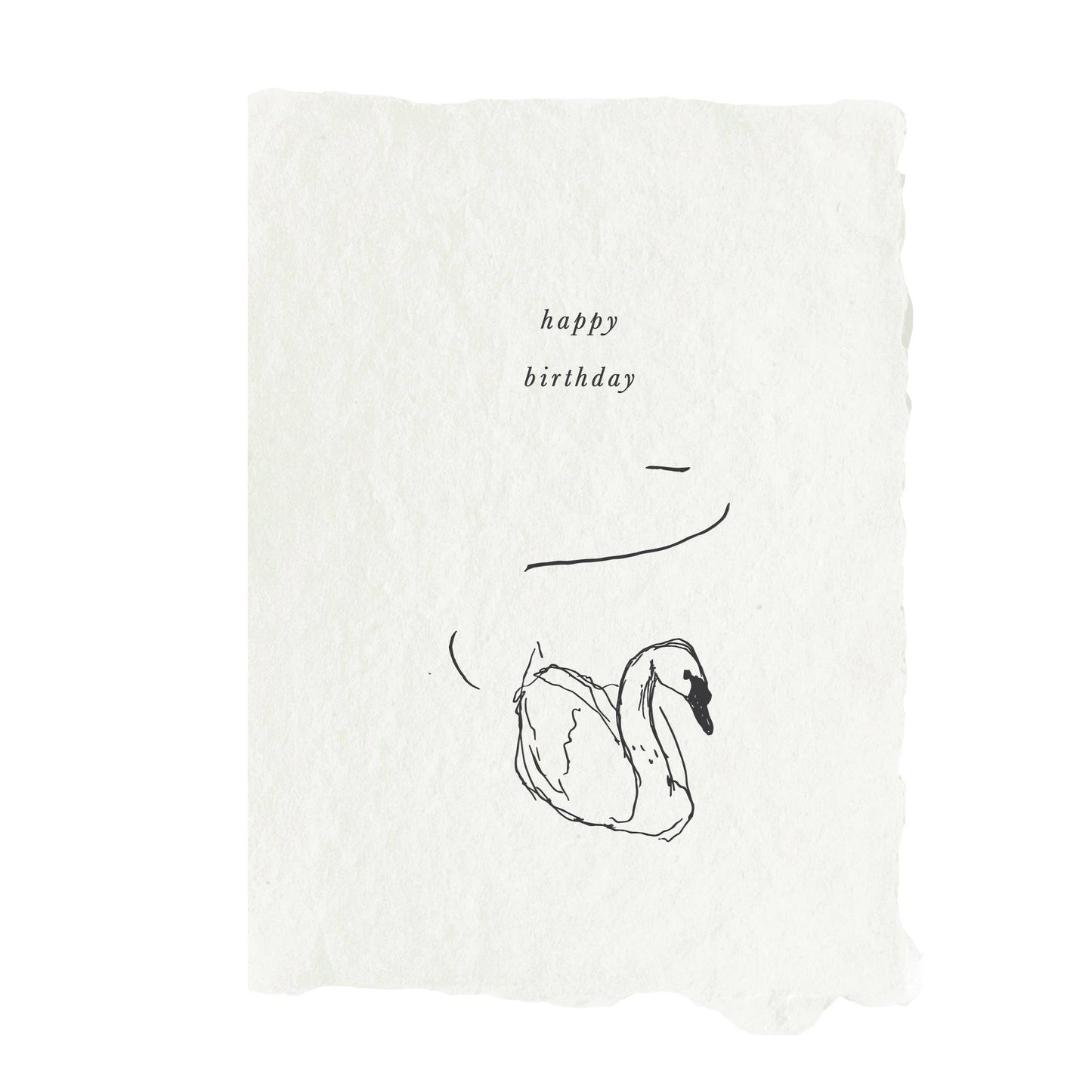 Swan happy birthday card