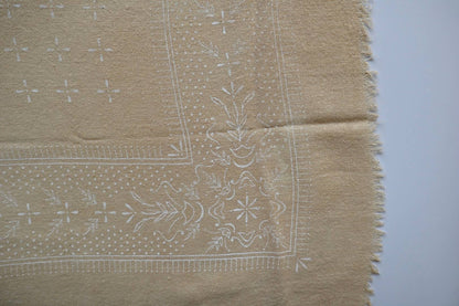 Oatmeal Classic Print Naturally Raw Silk Bandana | (white ink)