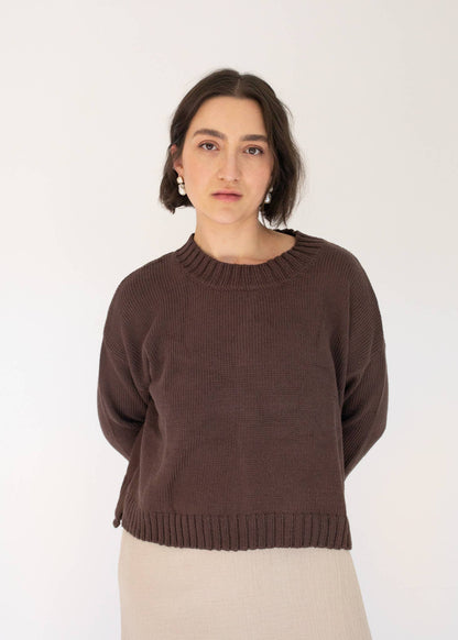 The Crop Knit | Chocolate