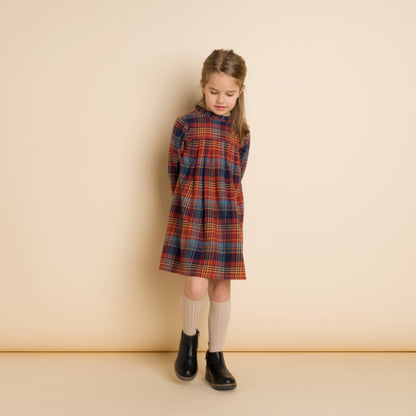 Myrtle Dress | Walnut Check: 7-8 Y