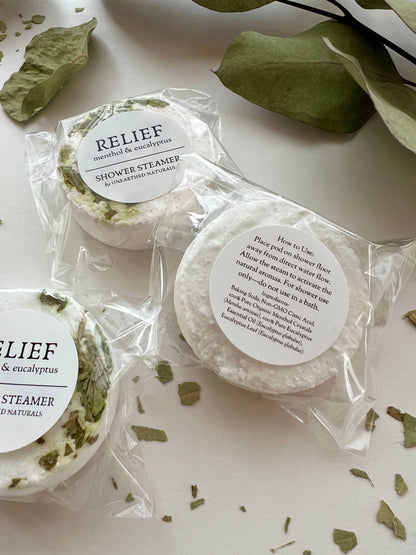 Relief - Menthol & Eucalyptus Shower Steamers | Aromatherapy