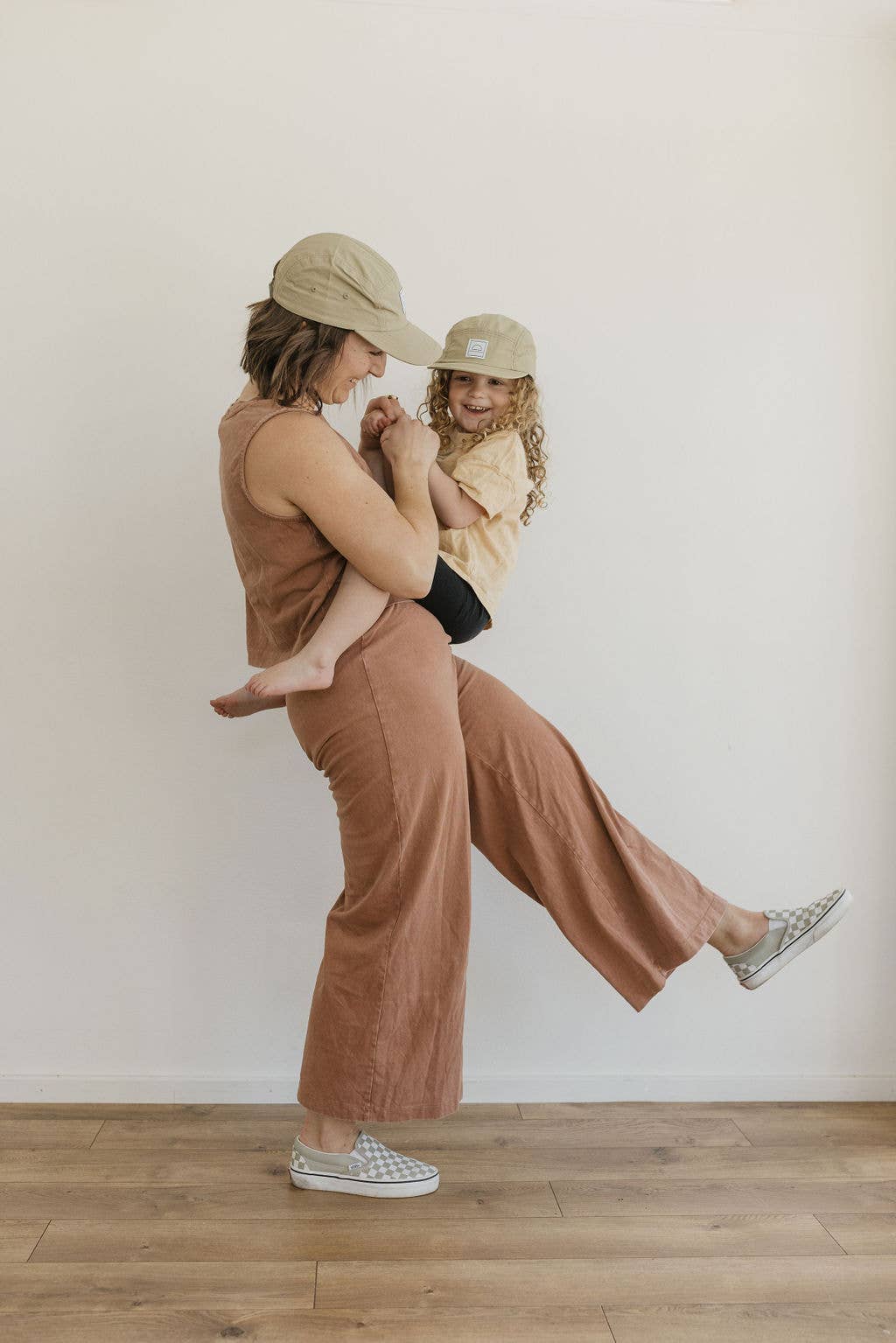 Nylon Five-Panel Cap in Sage: Infant