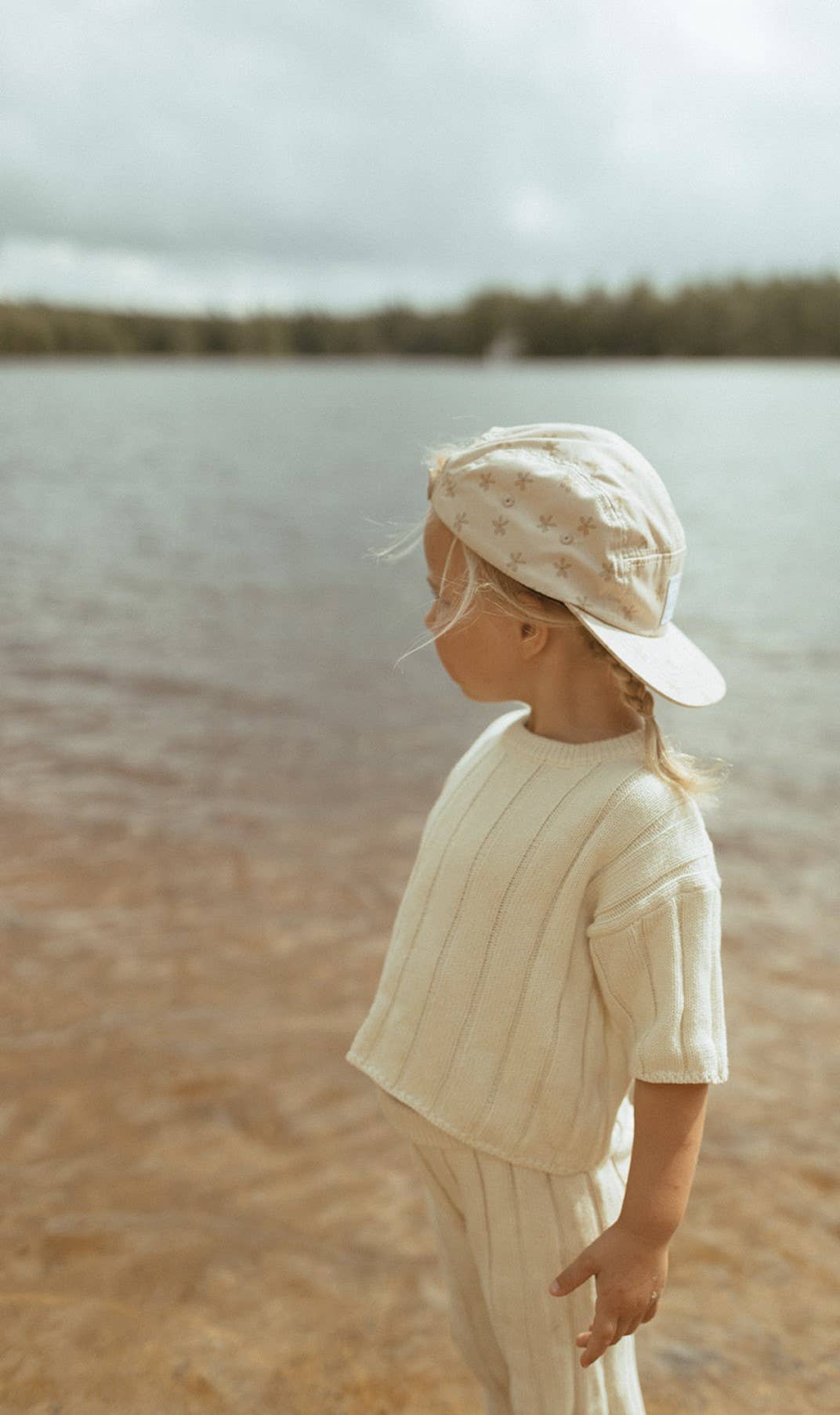 Printed Five-panel cap in Poppy: Infant